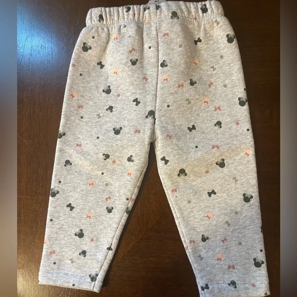 Disney Baby | Pink Matching Minnie Sweatsuit with dog | 6-9 mo